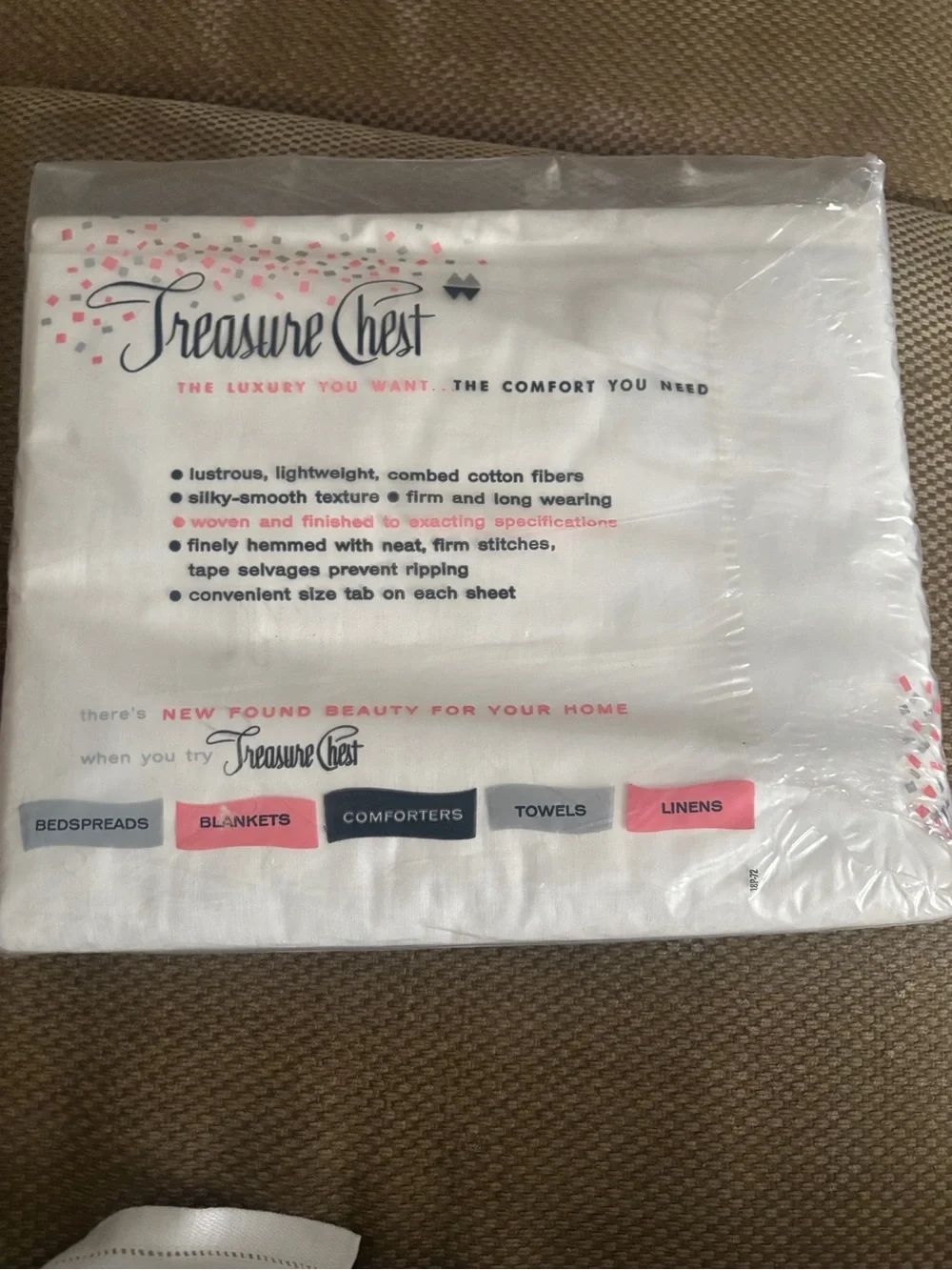 Vintage Montgomery Ward double white sheet 81x108 Cotton NOS